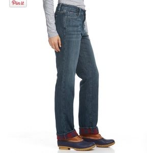 L.L.Bean flannel-lined jeans
